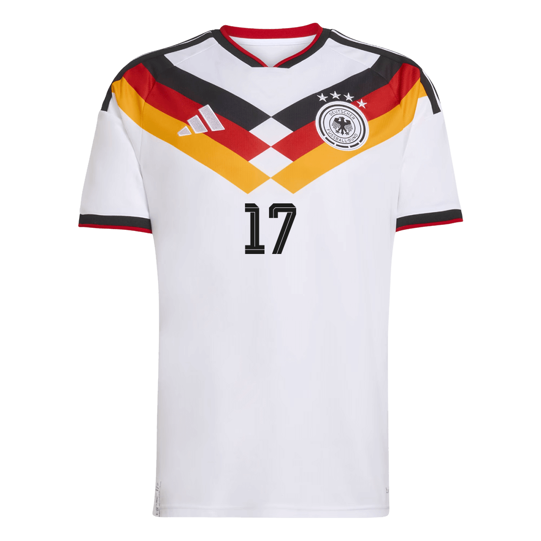 WIRTZ #17 Germany Mens Home Soccer Jersey World Cup 2026 White