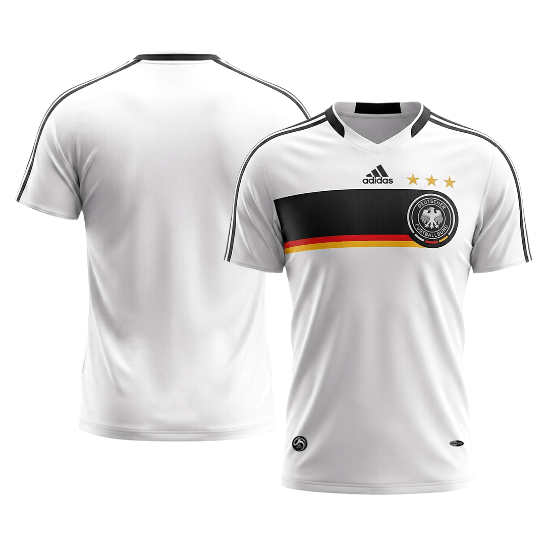 Retro Germany Mens Home Soccer Jersey 2008 White