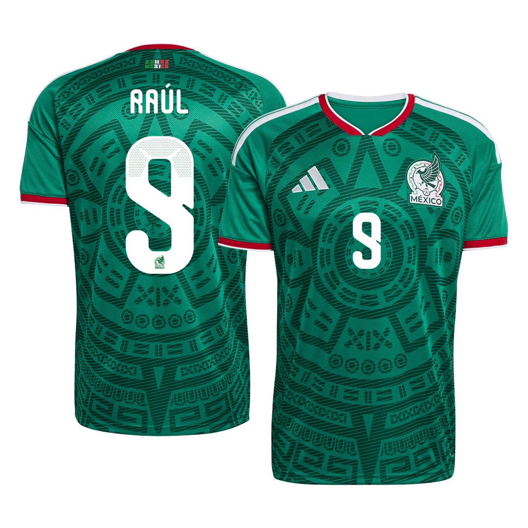Raúl #9 Mexico Mens Home Soccer Jersey World Cup 2026 Green [PREMIUM]