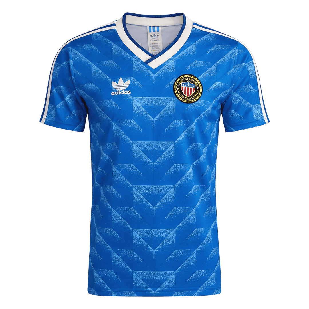 Retro USA Mens Away Soccer Jersey 1988 Blue