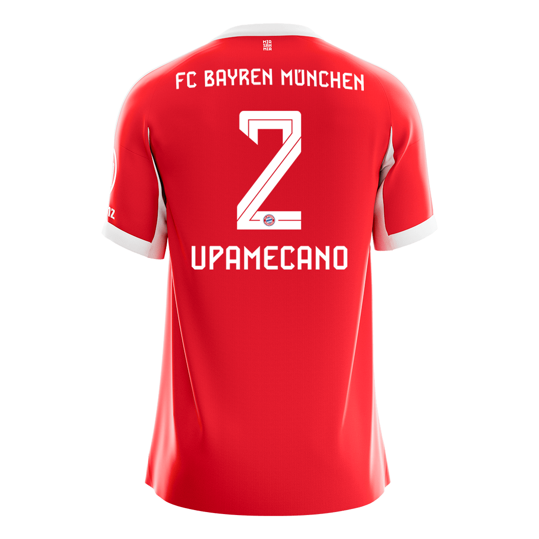 UPAMECANO #2 Bayern Munich Mens Home Soccer Jersey 2025/26 Red [PREMIUM]