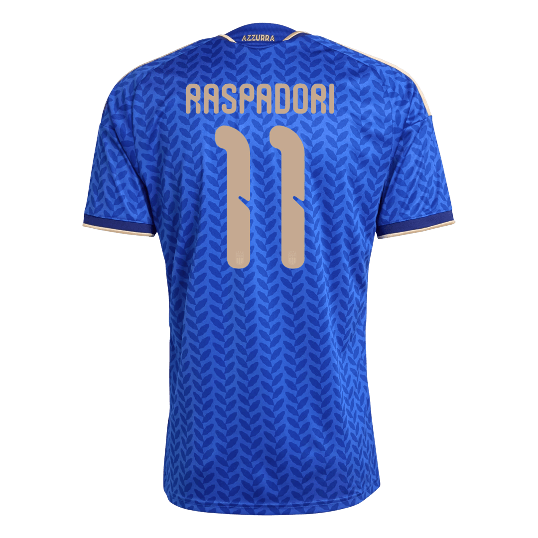 RASPADORI #11 Italy Mens Home Soccer Jersey World Cup 2026 Blue [PREMIUM]