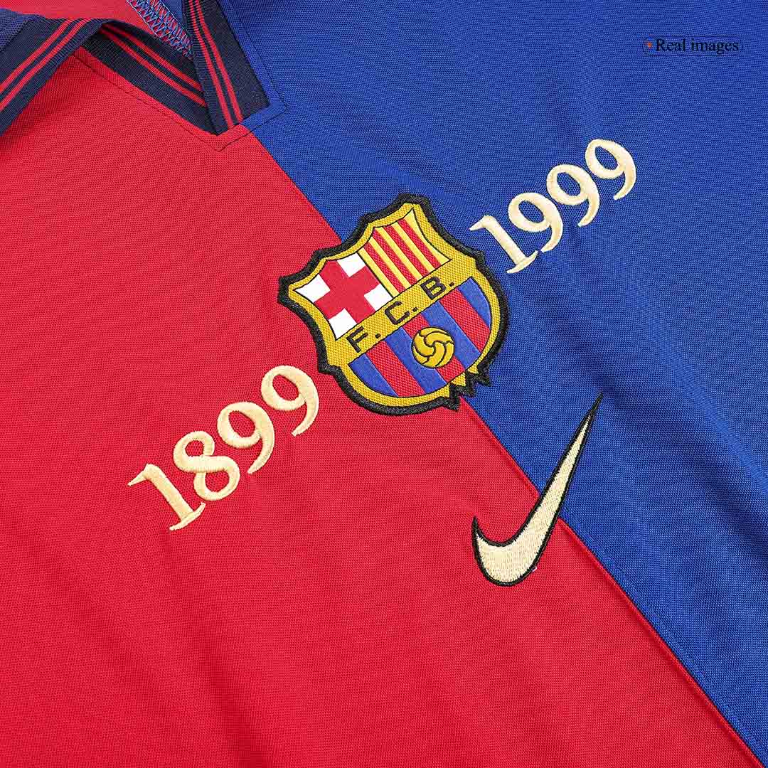 Retro Barcelona Mens Home Soccer Jersey 1999/00