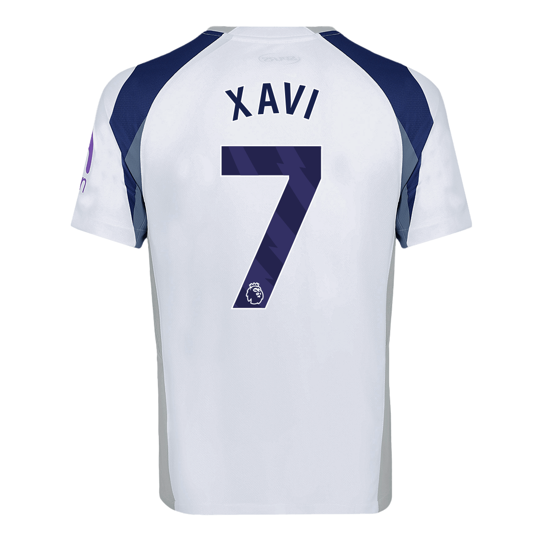 XAVI #7 Tottenham Hotspur Mens Home Soccer Jersey 2025/26 White