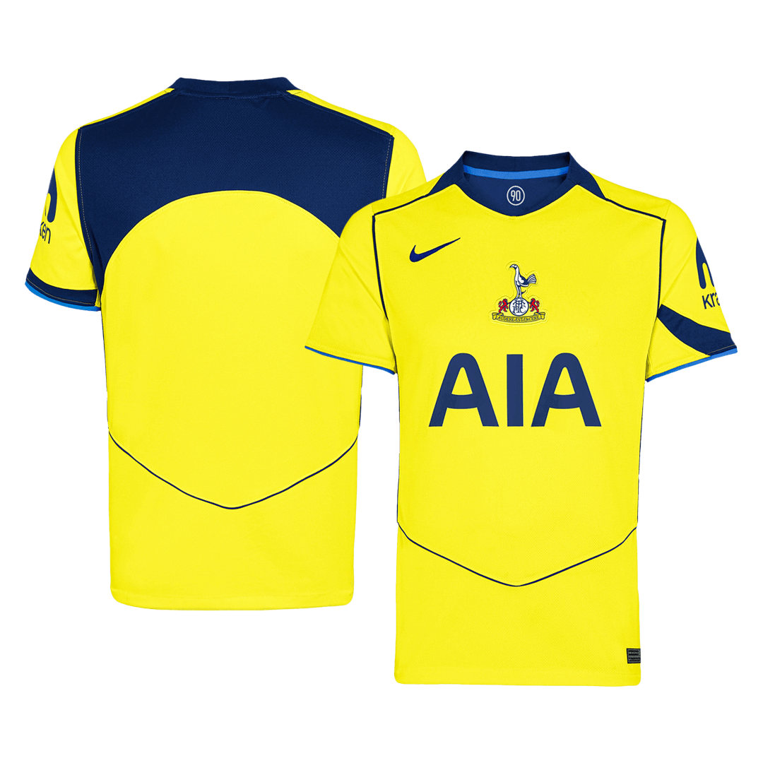 Tottenham Hotspur Mens Third Away Soccer Jersey 2025/26 Yellow