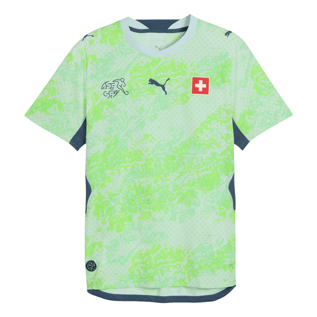 Switzerland Mens Away Soccer Jersey World Cup 2026 Green