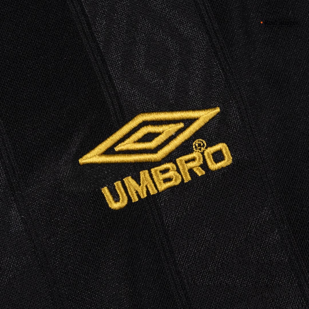 Retro Manchester United Mens Away Long Sleeve Soccer Jersey 1993/94 Black