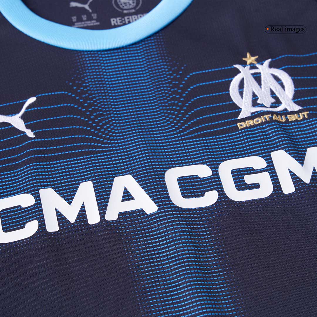 Marseille Kids Away Soccer Kit 2025/26 Navy