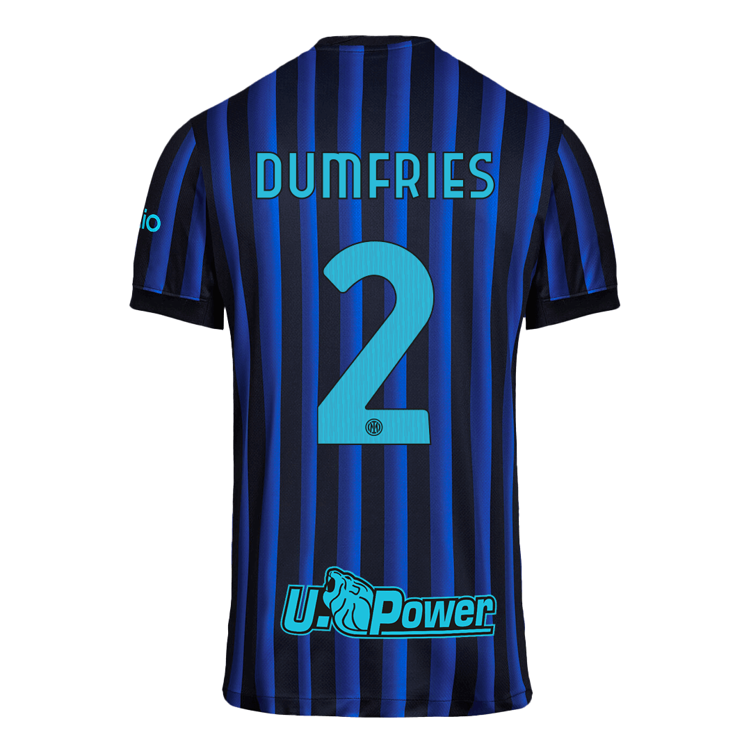 DUMFRIES #2 Inter Milan Mens Home Soccer Jersey 2025/26 Blue&Black