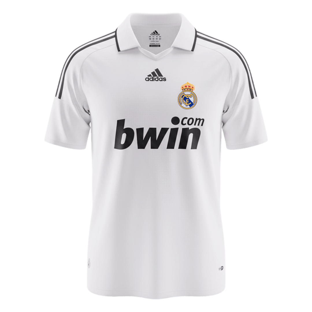 Retro Real Madrid Mens Home Soccer Jersey 2008/09 White