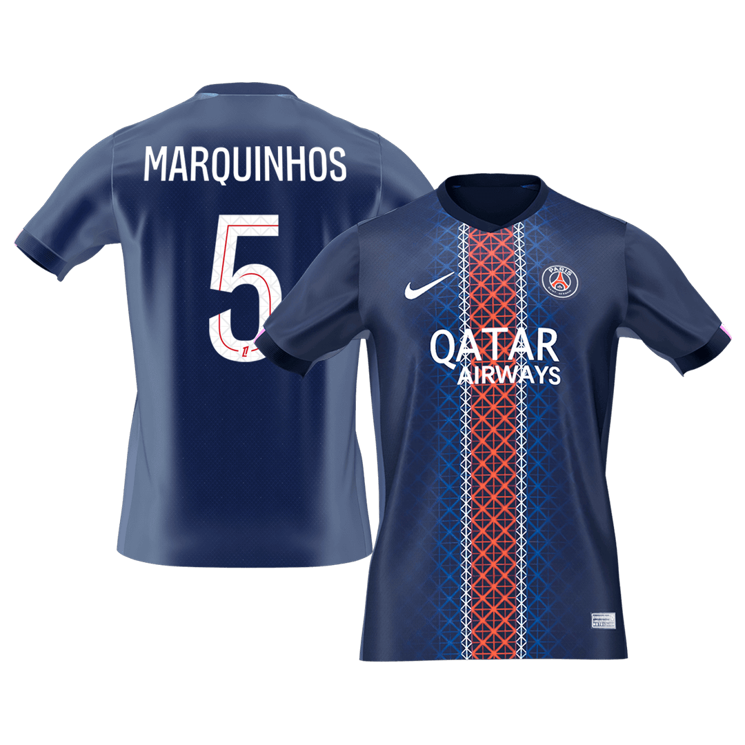 MARQUINHOS #5 PSG Mens Home Soccer Jersey 2025/26 Navy [PREMIUM]
