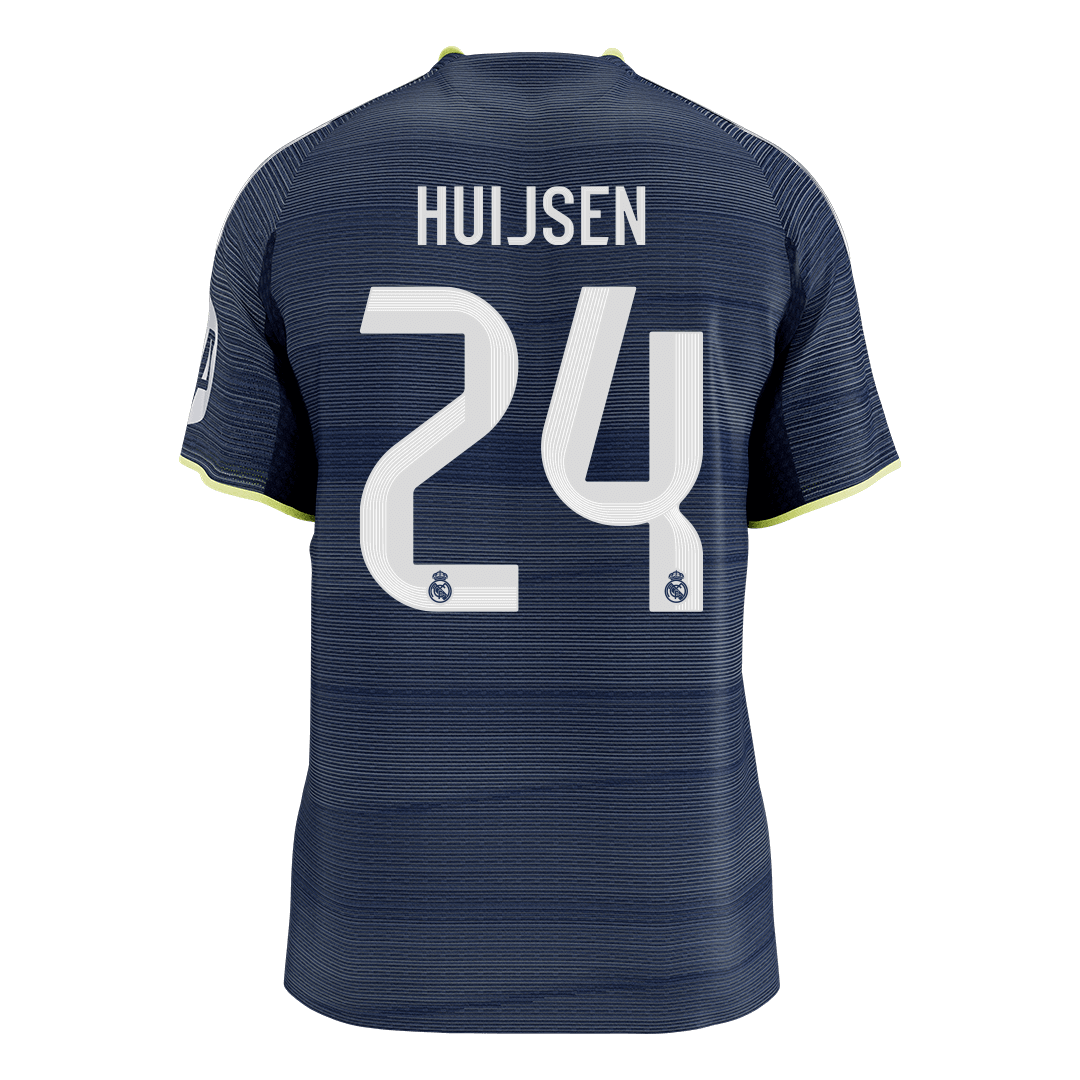 HUIJSEN #24 Real Madrid Mens Away Soccer Jersey 2025/26 Navy - Player Version [PREMIUM]