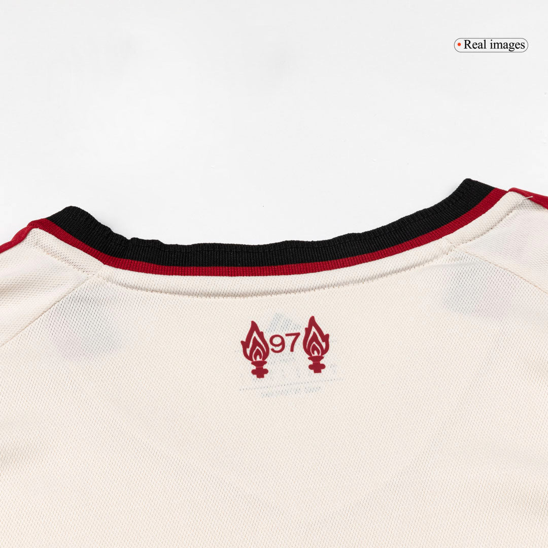 Liverpool Mens Away Long Sleeve Soccer Jersey 2025/26 White