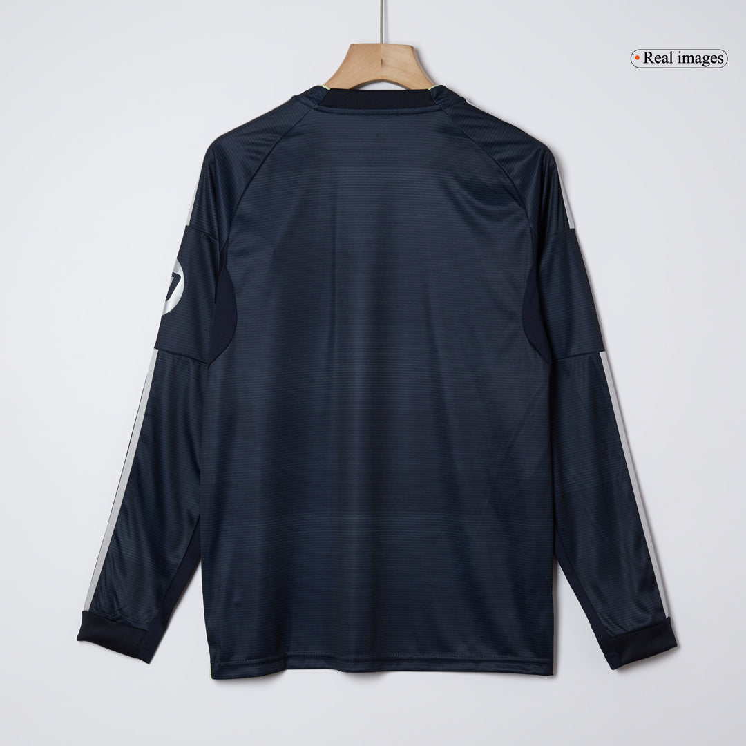 Real Madrid Mens Away Long Sleeve Soccer Jersey 2025/26 Navy