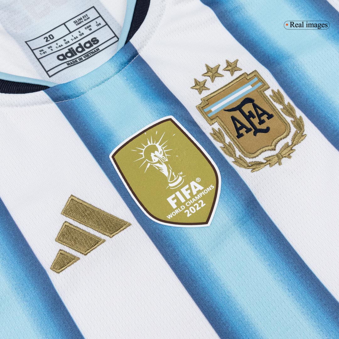 J. ALVAREZ #9 Argentina Kids Home Soccer Kit World Cup 2026 Blue&White [PREMIUM]