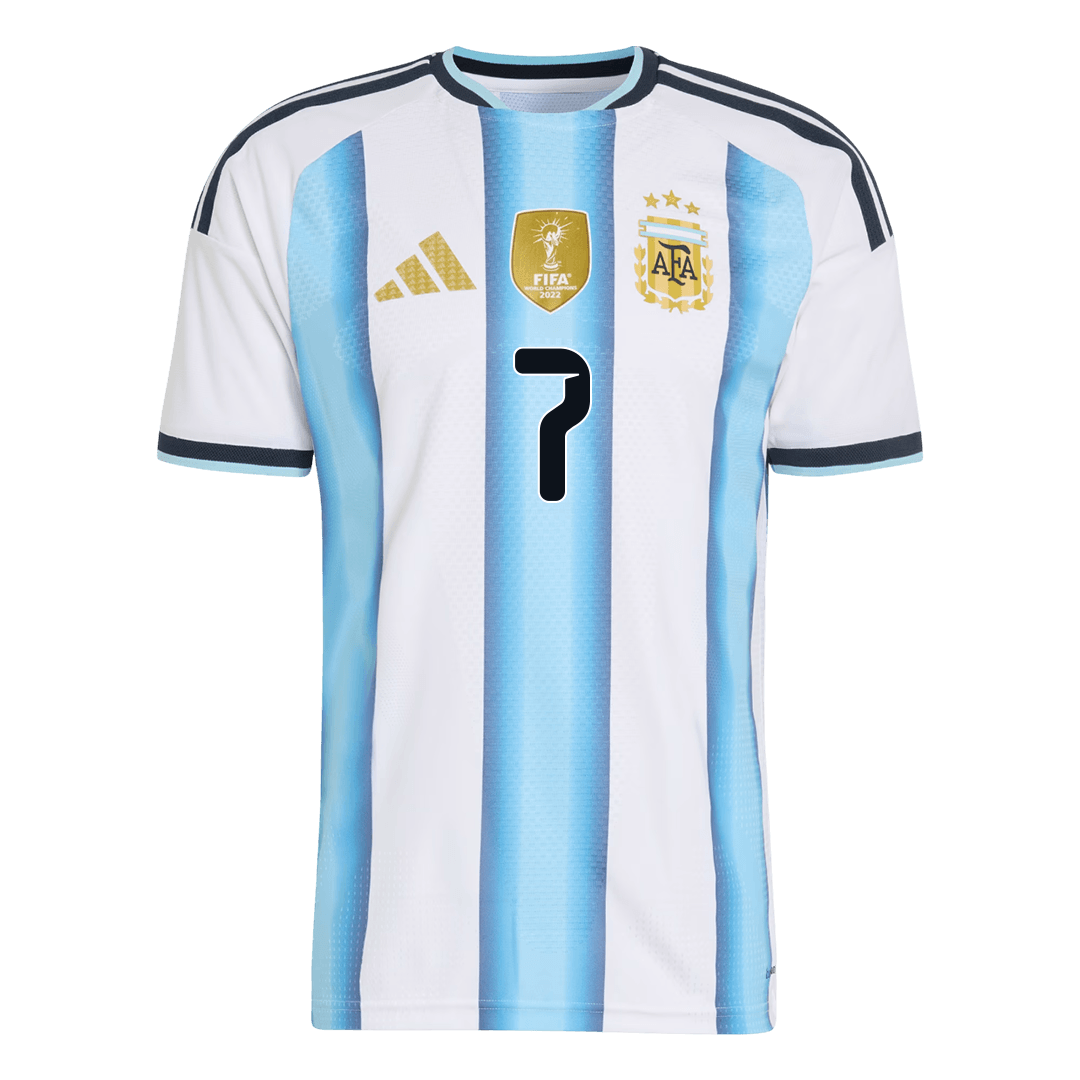 DE PAUL #7 Argentina Mens Home Soccer Jersey World Cup 2026 Blue&White - Player Version