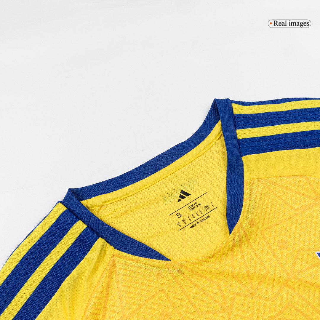 Ukraine Mens Home Soccer Jersey World Cup 2026 Yellow - Player Version
