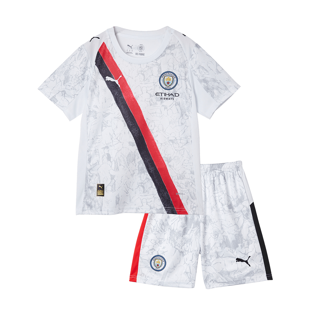 Manchester City Kids Soccer Kit World Cup KidSuper 2025/26 White