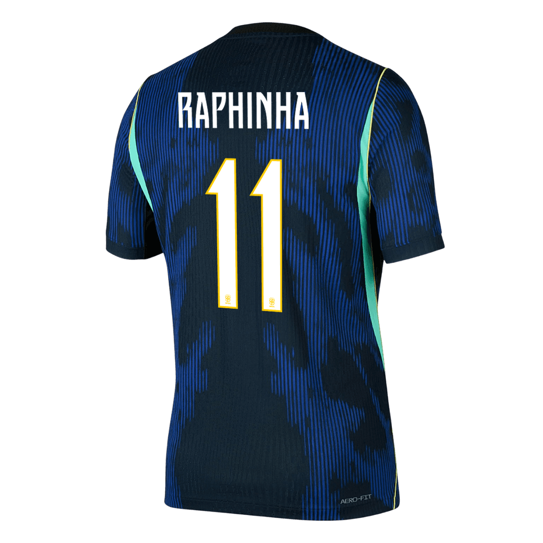 RAPHINHA #11 Brazil Mens Away Soccer Jersey World Cup 2026 Navy - Player Version