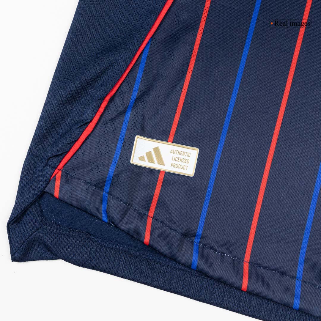 Olympique Lyonnais Mens Away Soccer Jersey 2025/26 Navy - Player Version