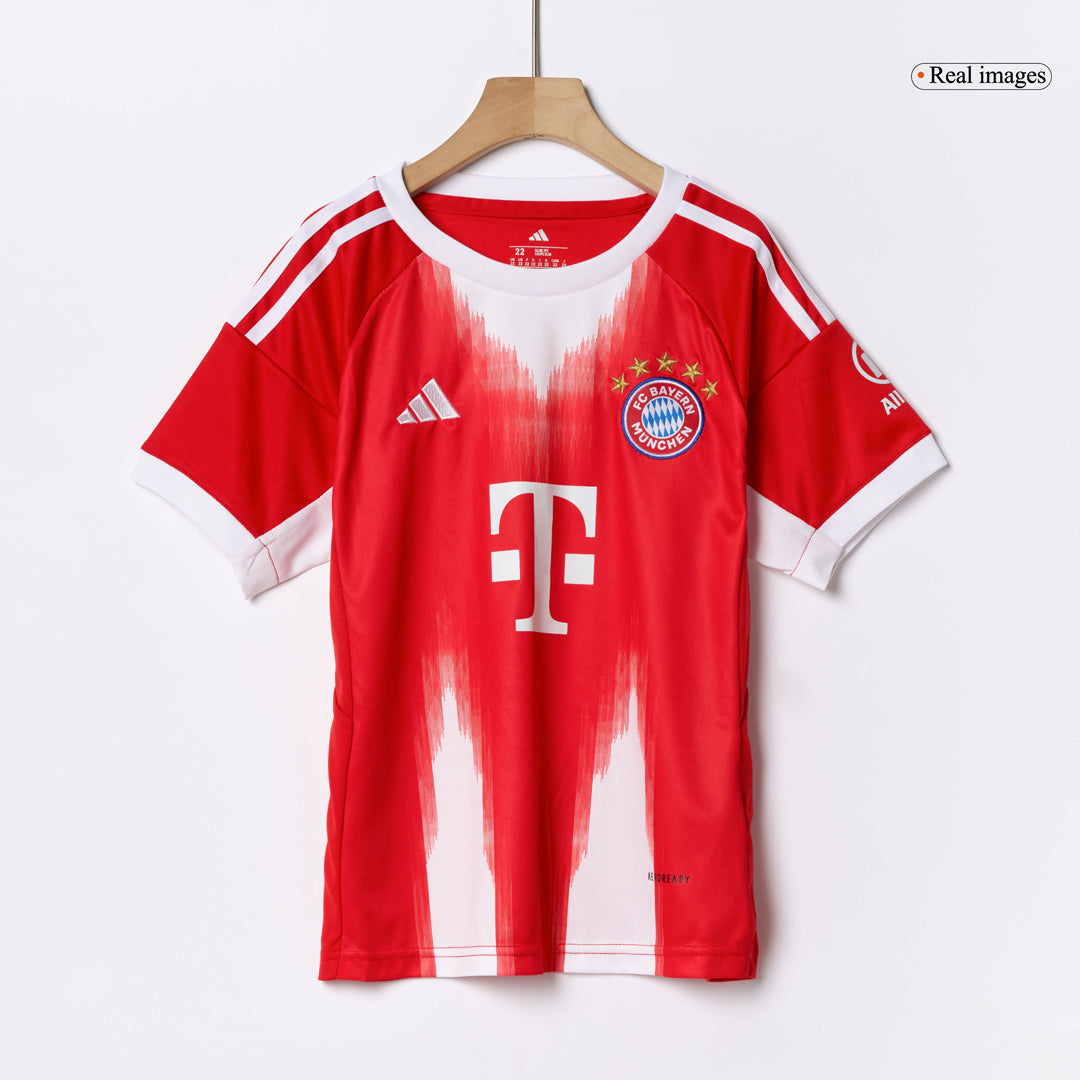 Bayern Munich Kids Home Soccer Kit 2025/26 Red