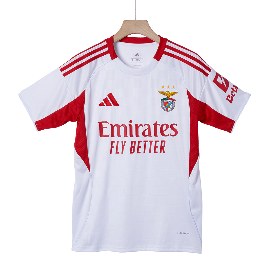 Benfica Mens Third Away Soccer Jersey 2025/26 White