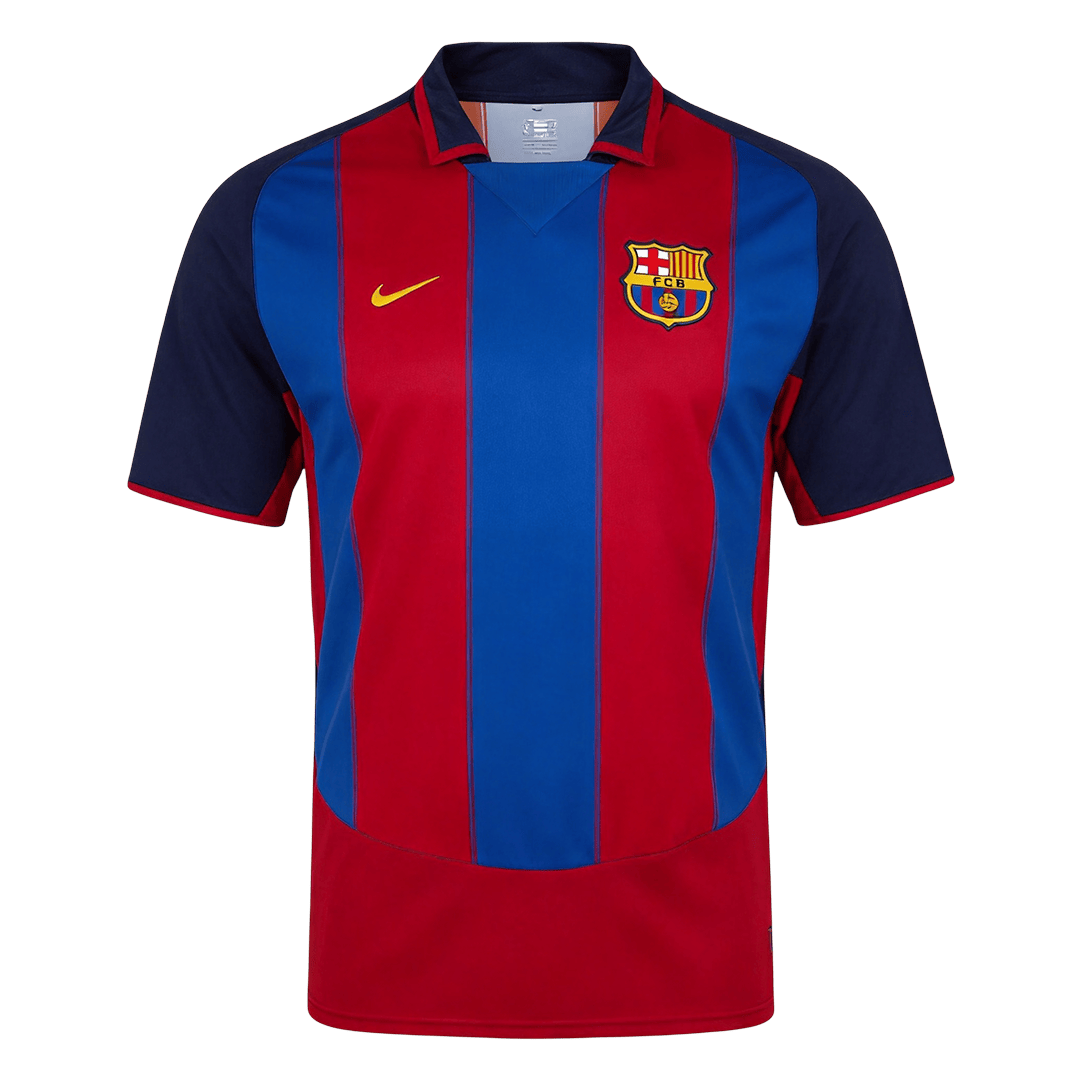 Retro Barcelona Mens Home Soccer Jersey 2003/04 Red&Blue