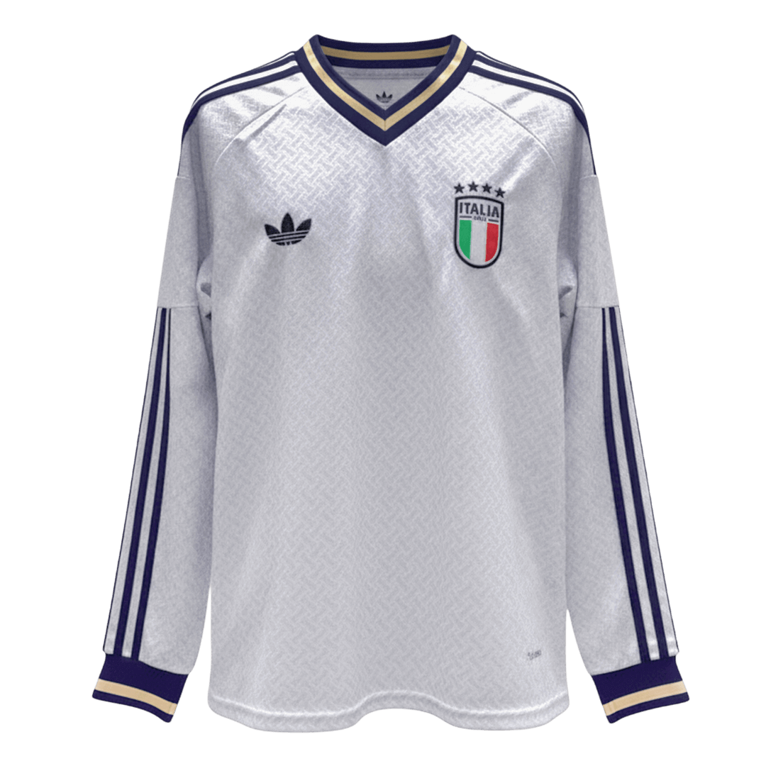 Italy Mens Away Long Sleeve Soccer Jersey World Cup 2026 White