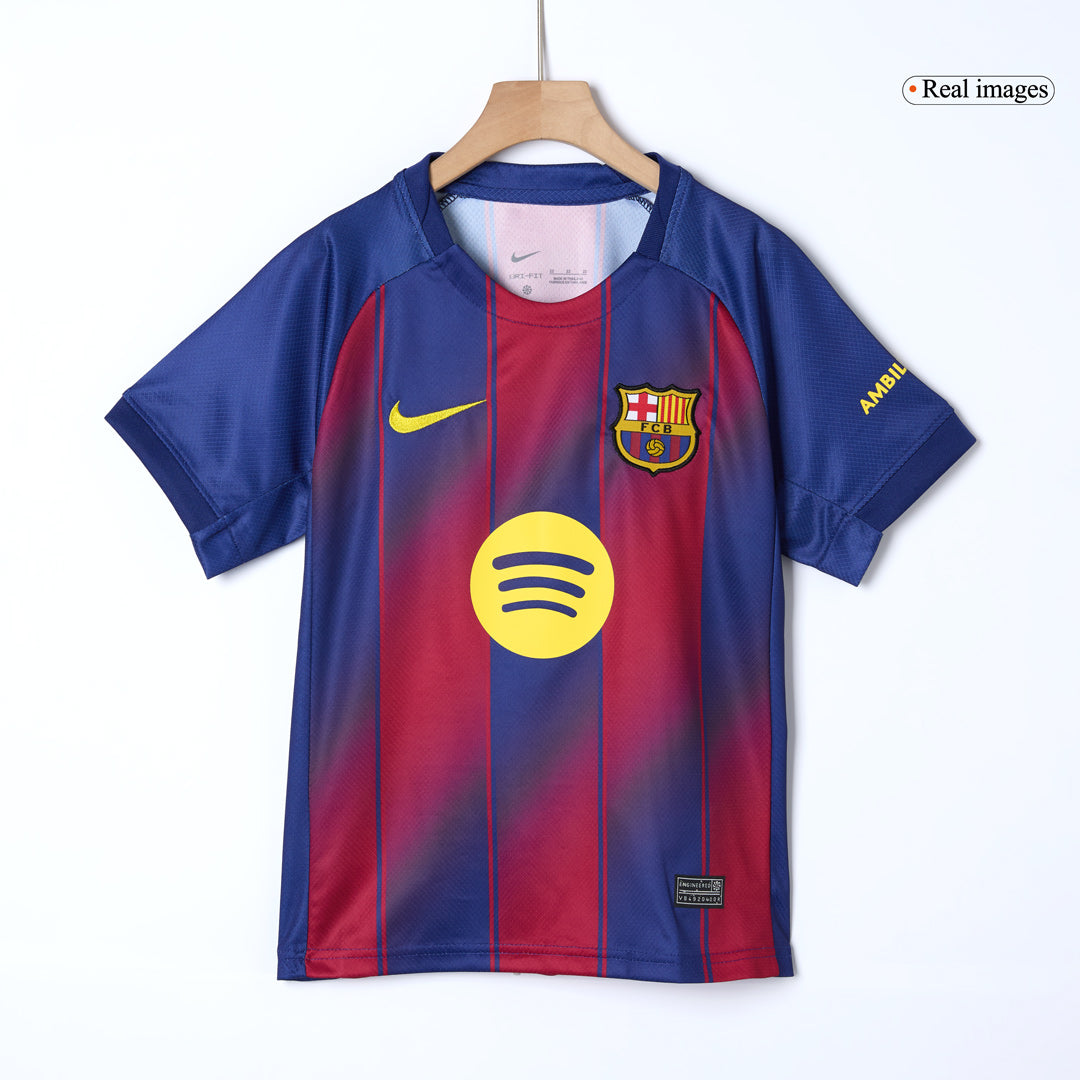 Barcelona Kids Home Soccer Full Set 2025/26 Red&Blue [PREMIUM]