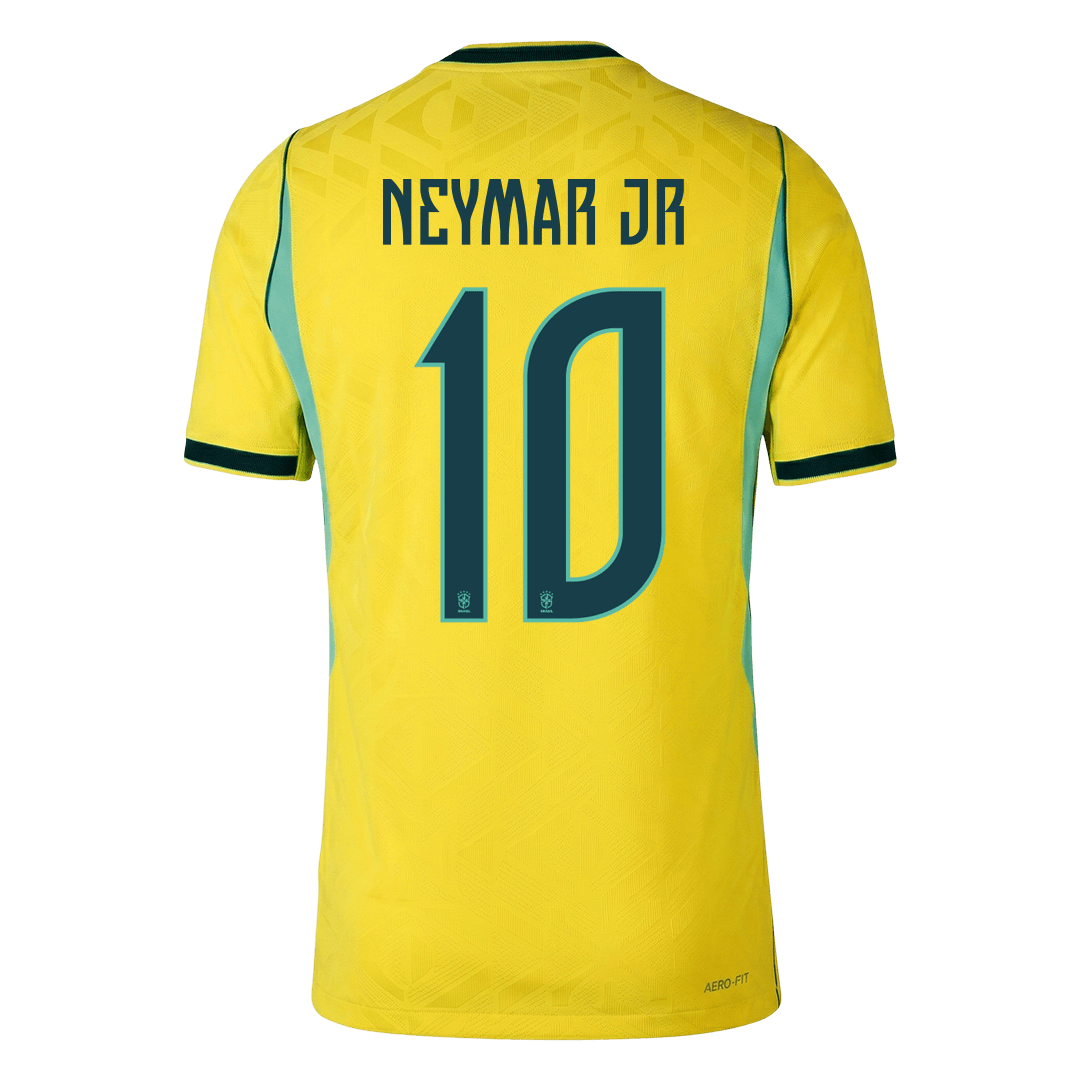NEYMAR JR #10 Brazil Mens Home Soccer Jersey World Cup 2026 Yellow - Player Version