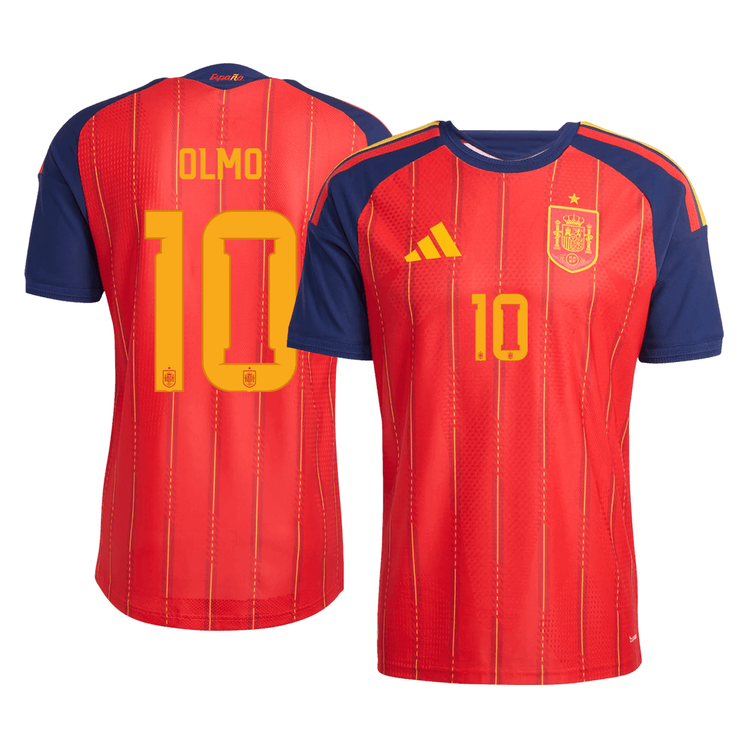 OLMO #10 Spain Mens Home Soccer Jersey World Cup 2026 Red - Player Version