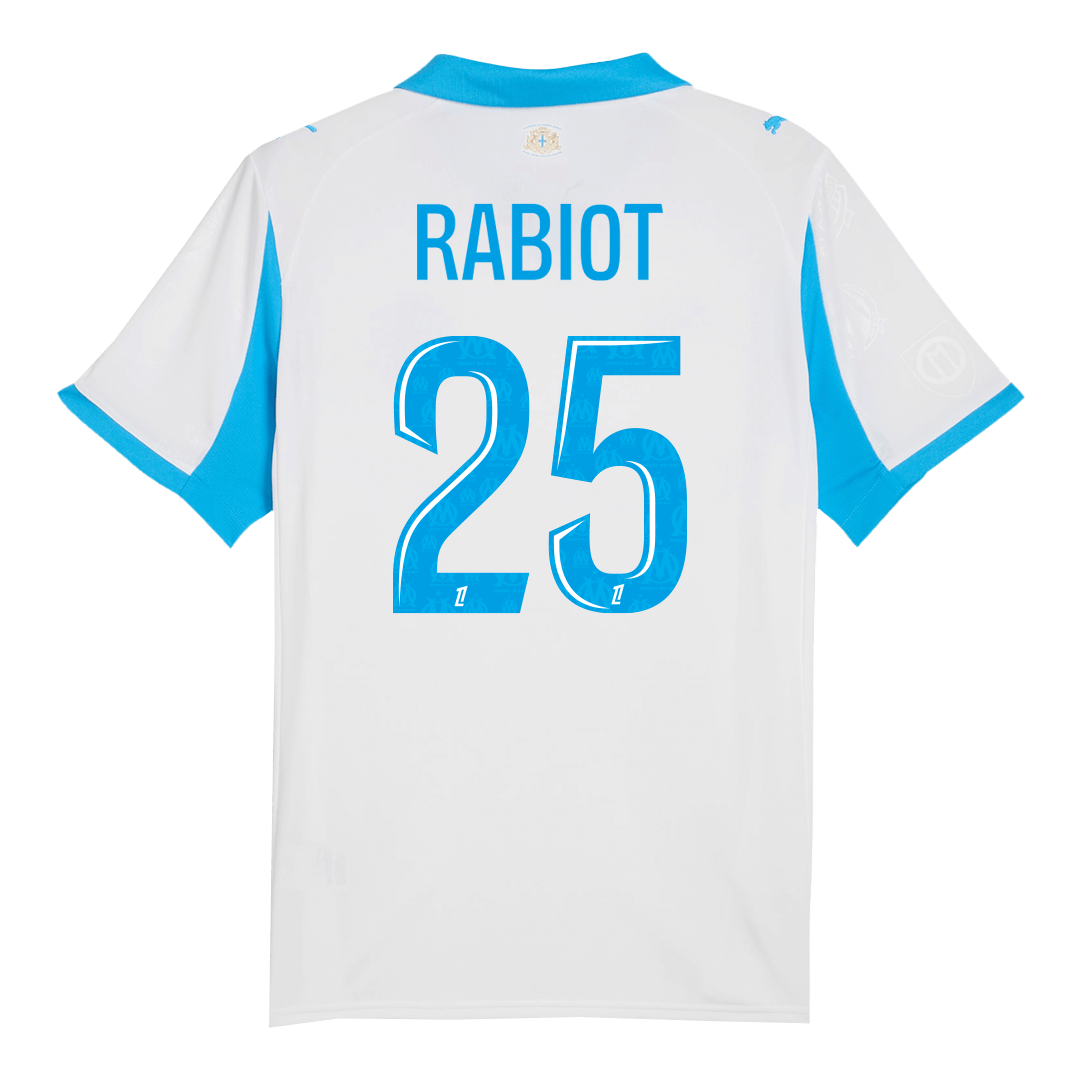 RABIOT #25 Marseille Mens Home Soccer Jersey 2025/26 White