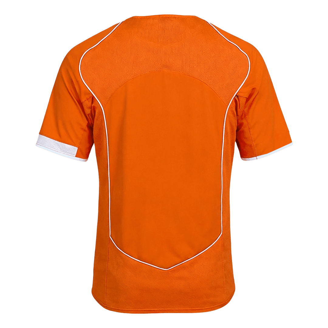 Retro Netherlands Mens Home Soccer Jersey 2004 Orange