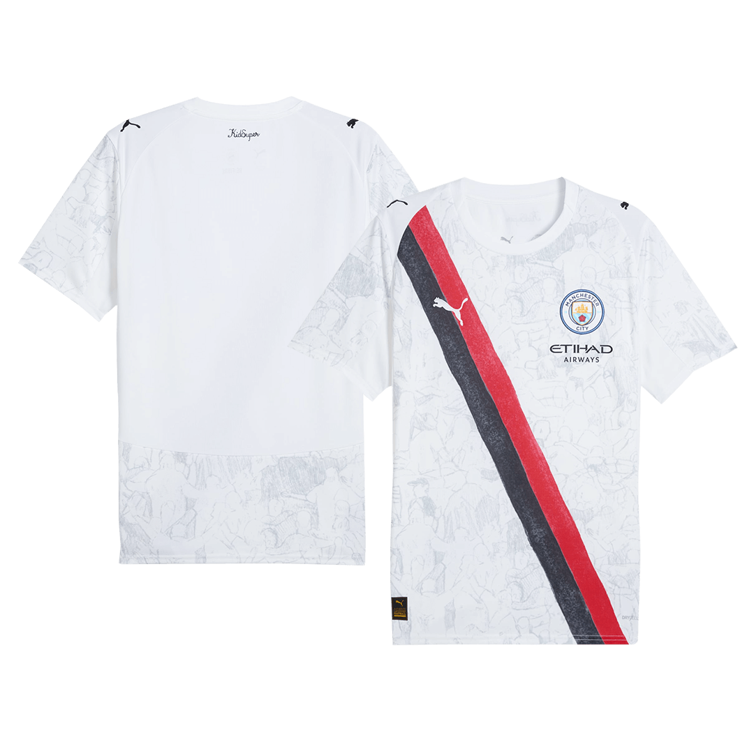 Manchester City Mens Soccer Jersey World Cup KidSuper 2025/26 White