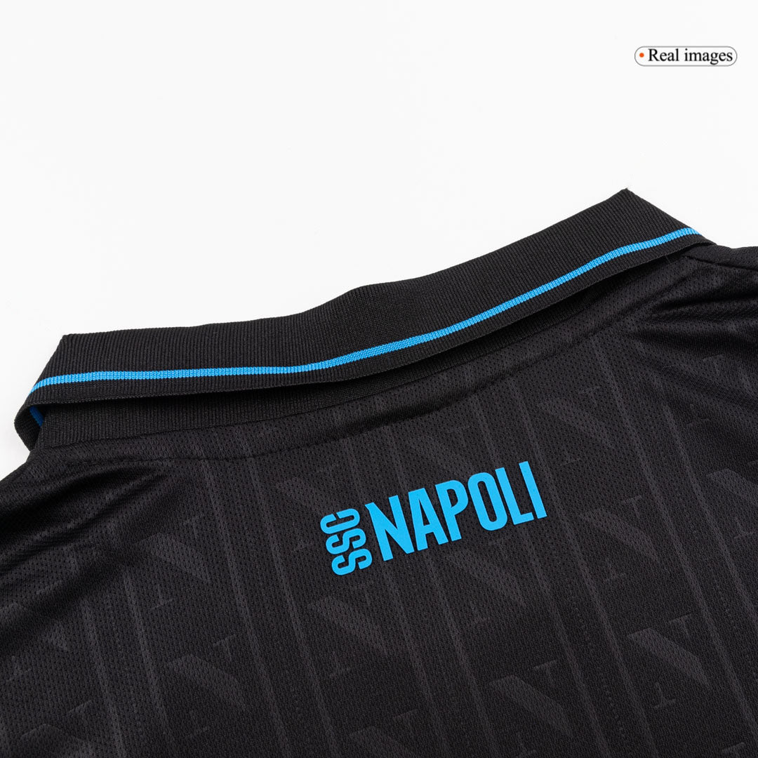 Napoli Mens Third Away Soccer Jersey 2025/26 Black