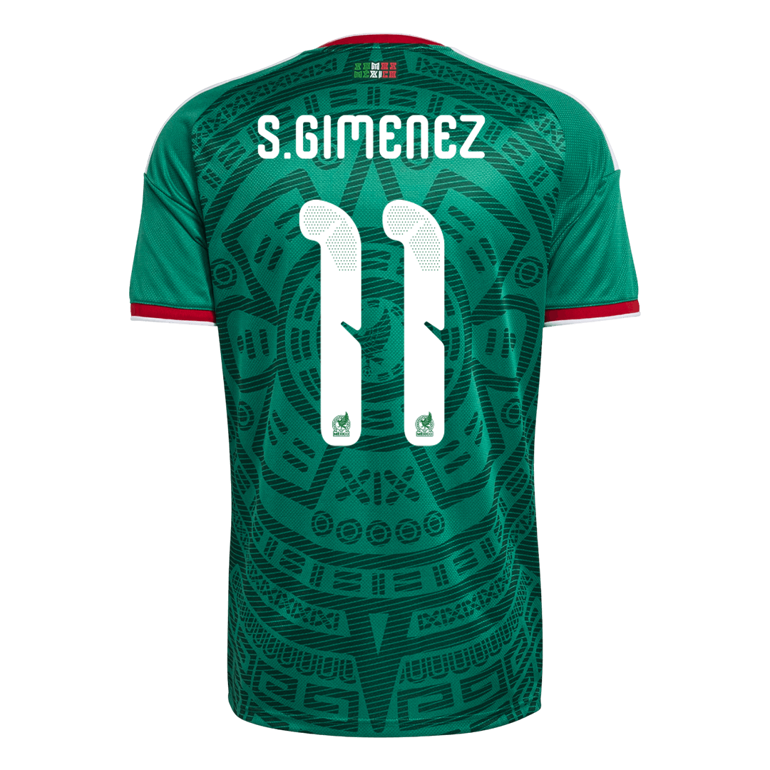 S.GIMENEZ #11 Mexico Mens Home Soccer Jersey World Cup 2026 Green [PREMIUM]