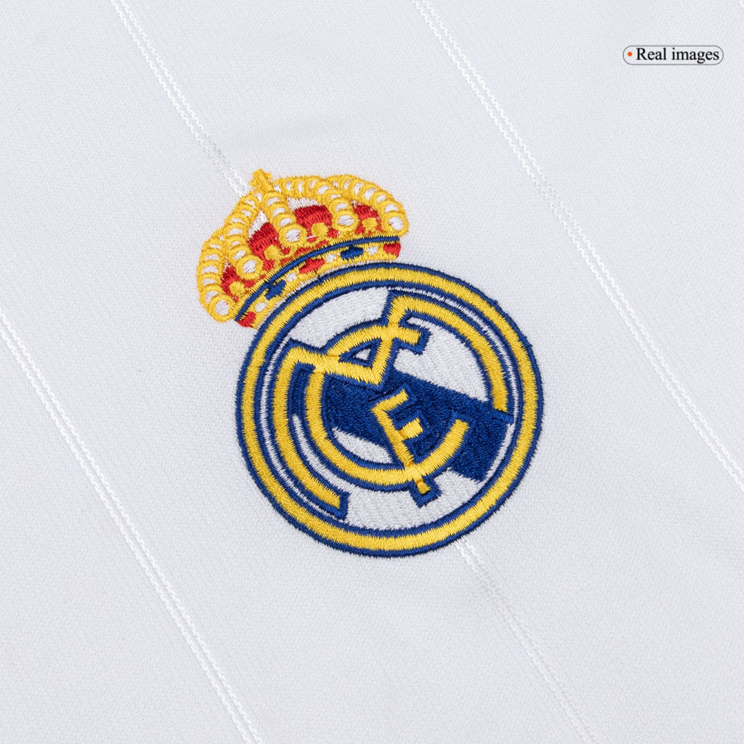 Retro Real Madrid Mens Home Long Sleeve Soccer Jersey 2012/13 White
