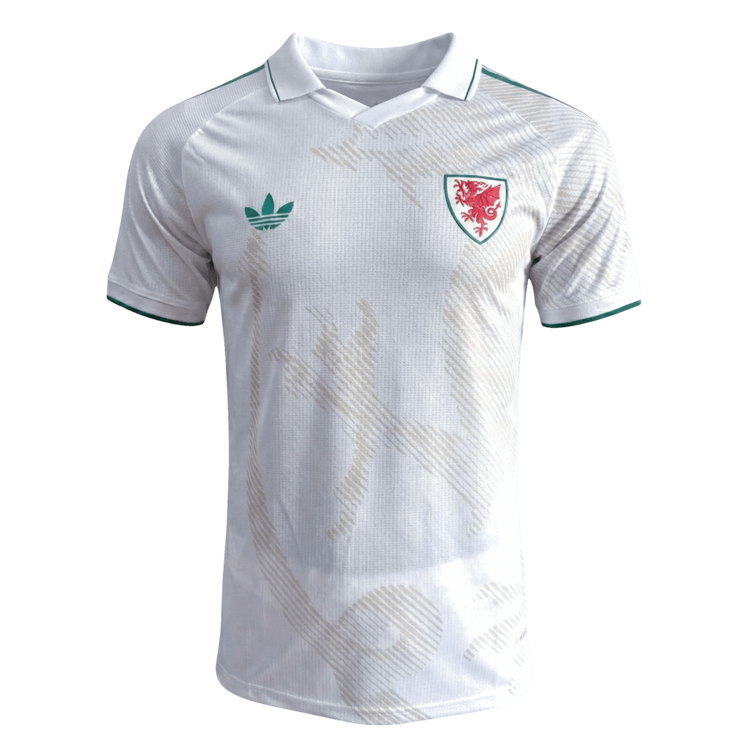 Wales Mens Away Soccer Jersey World Cup 2026 White - Player Version