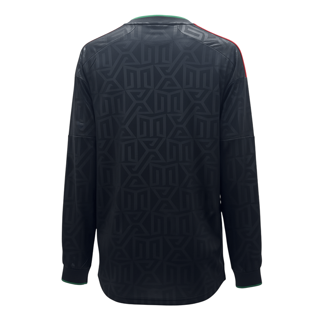 Mexico Mens Long Sleeve Soccer Jersey World Cup 2026 Black