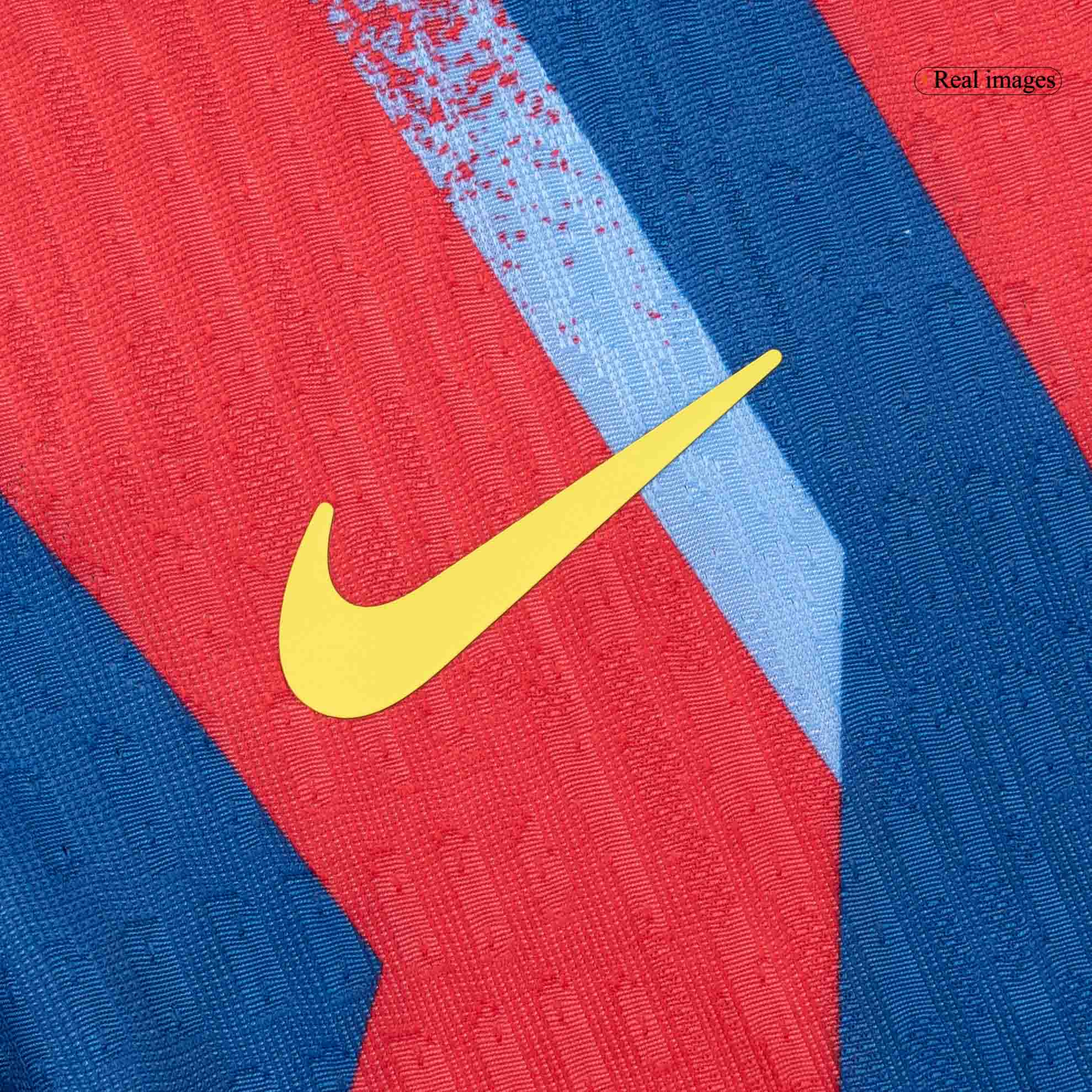 Barcelona Mens Fourth Away Soccer Jersey 2025/26 Red&Blue - Player Version