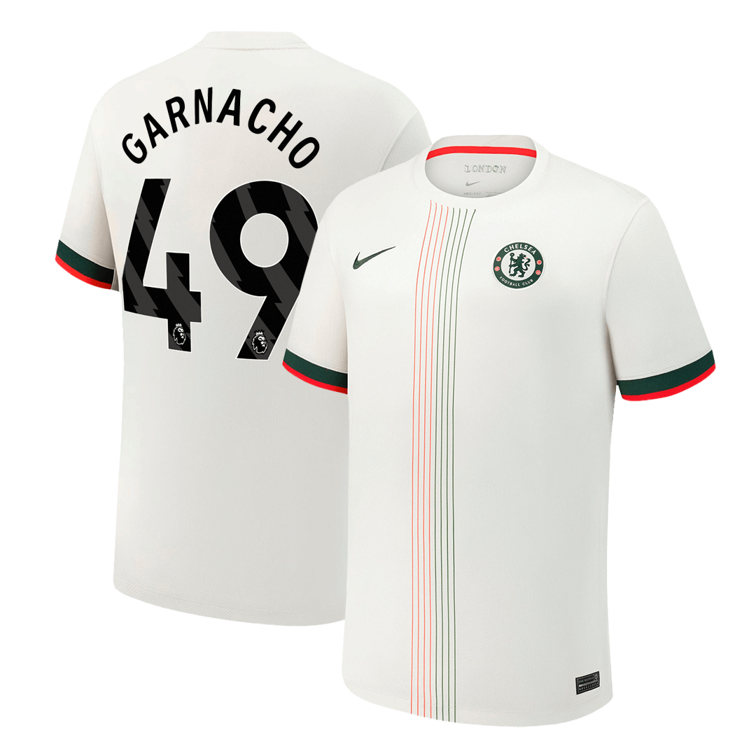 GARNACHO #49 Chelsea Mens Away Soccer Jersey 2025/26 White