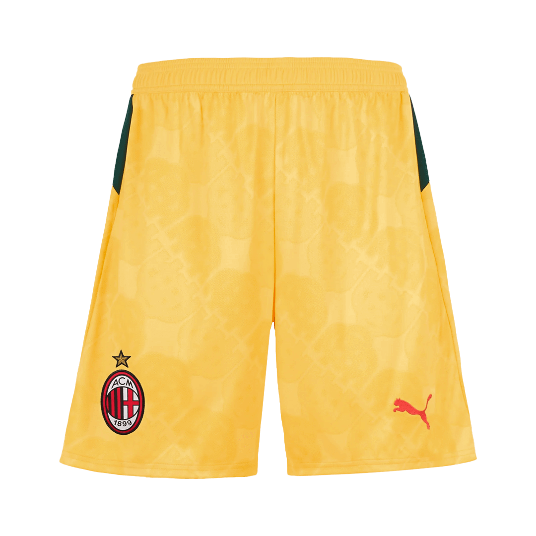 AC Milan Mens Third Away Soccer Kit 2025/26 Yellow