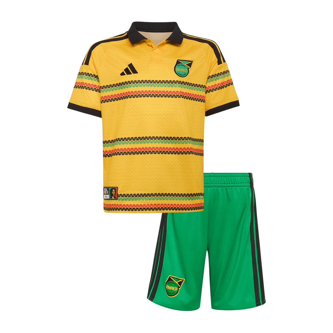Jamaica Kids Home Soccer Kit World Cup 2026 Yellow&Green