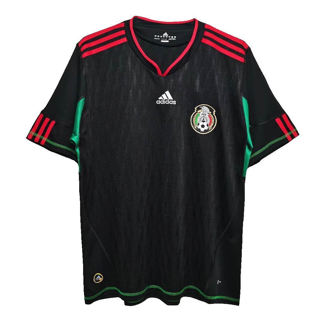 Retro Mexico Mens Away Soccer Jersey 2010 Black