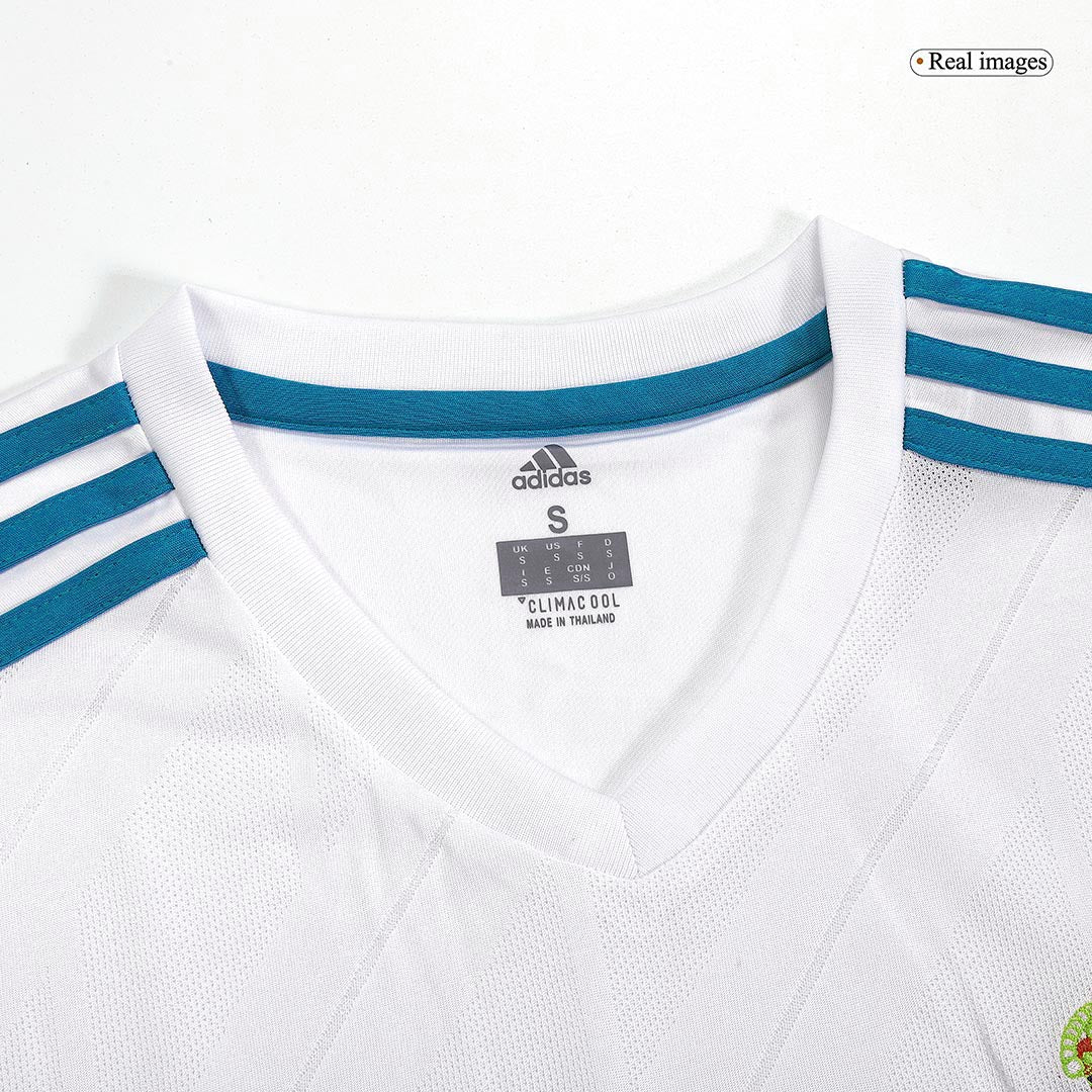 Retro BENZEMA #9 Real Madrid Mens Home Soccer Jersey 2017/18 White