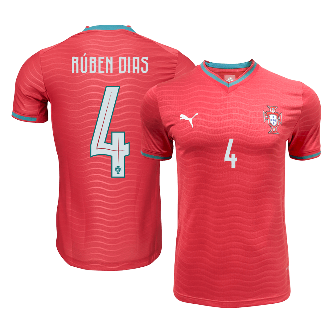 RÚBEN DIAS #4 Portugal Mens Home Soccer Jersey World Cup 2026 Red - Player Version