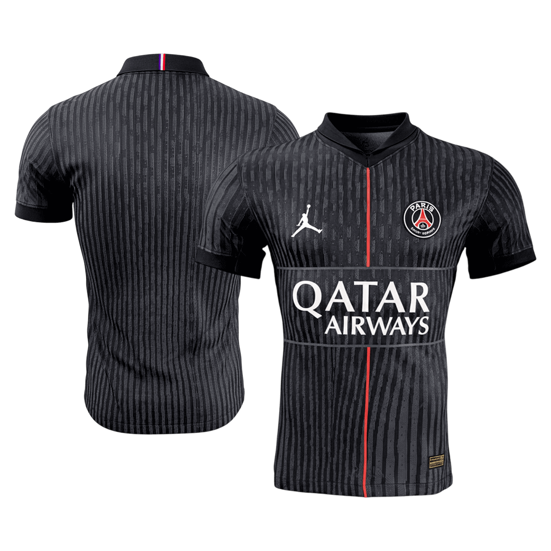 PSG Mens Fourth Away Soccer Jersey 2025/26 Black - Player Version