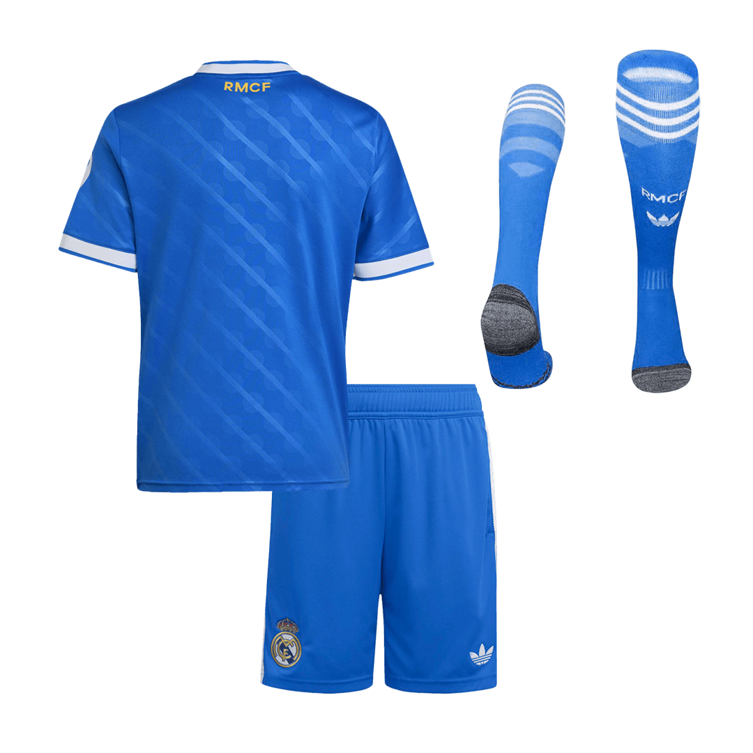 Real Madrid Kids Third Away Soccer Full Set 2025/26 Blue
