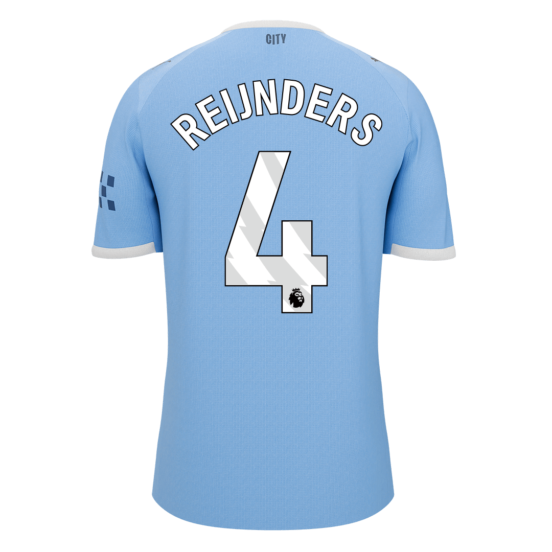 REIJNDERS #4 Manchester City Mens Home Soccer Jersey 2025/26 Blue [PREMIUM]