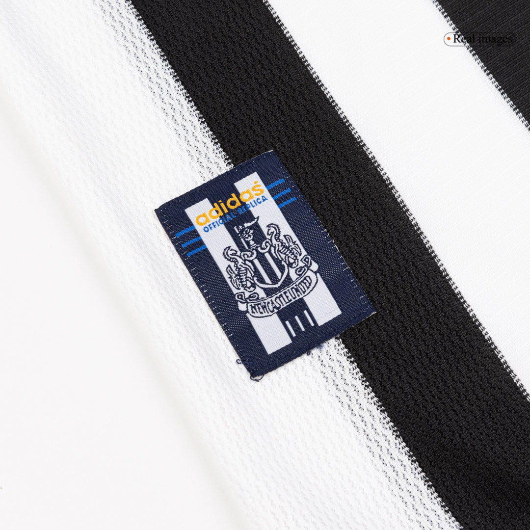 Retro Newcastle United Mens Home Soccer Jersey 1999/00 Black&White